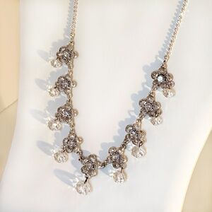 ANTHROPOLOGIE Flower w Crystal Raindrops